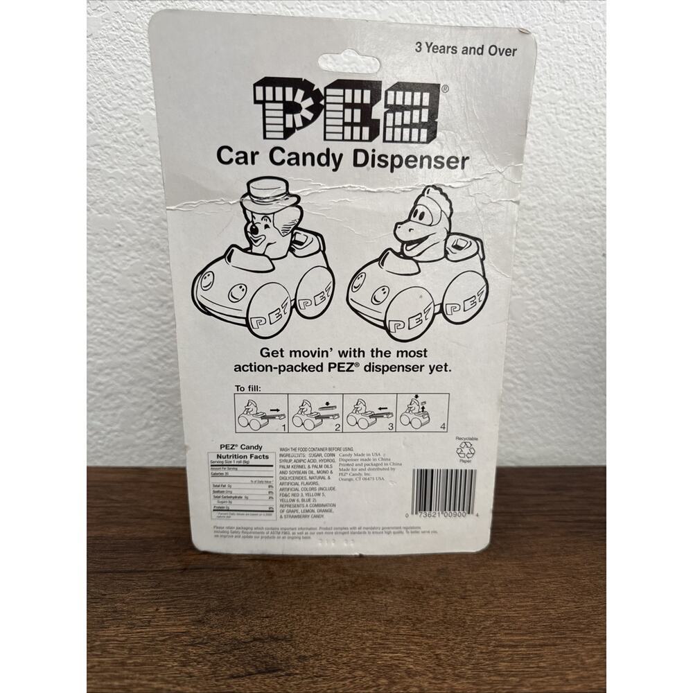 Vintage 1999 "Peter the Clown" Pez Car Candy Dispenser ~Rare~ *Brand New~Sealed* - Picture 5 of 6